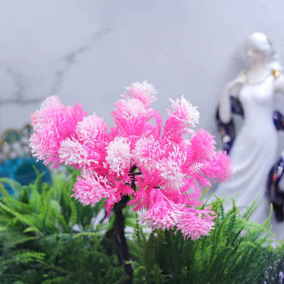 BAY6 Artificial Bonsai Pink and Green Tree