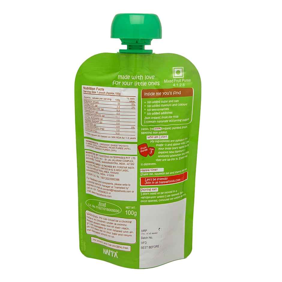 Happa Sweet Potato | Mango | Pear Puree