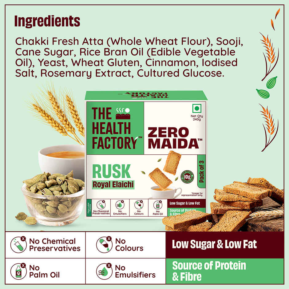 The Health Factory Zero Maida Rusk Royal Elaichi