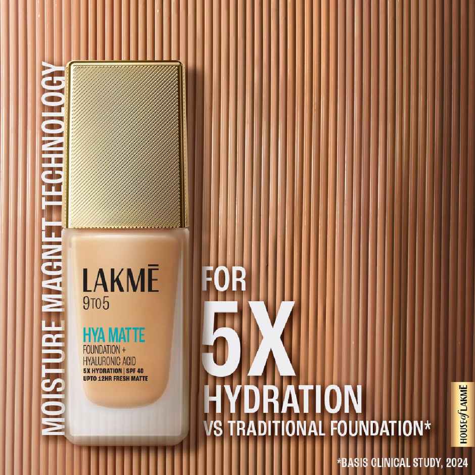 Lakme 9to5 Hya Matte Foundation + Hyaluronic Acid | Cool Ivory