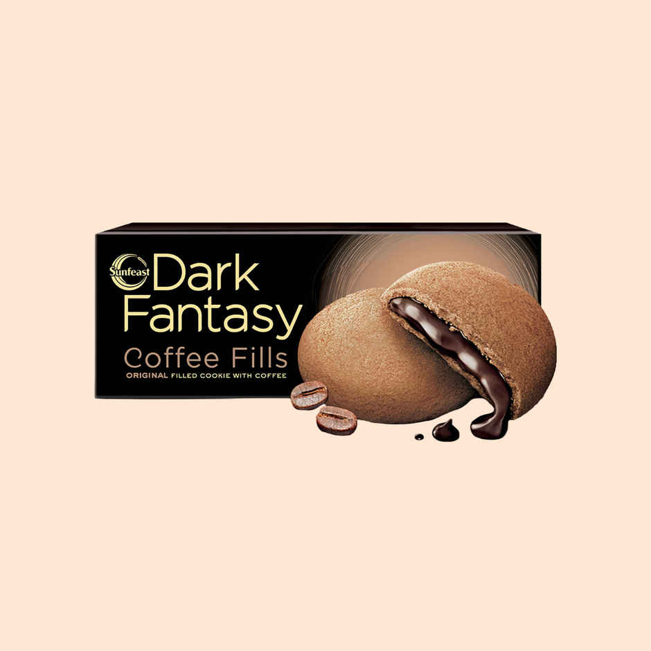 Sunfeast Dark Fantasy Coffee Fills, Original Filled Cookie With Coffee Flavour | Perfect Snack
