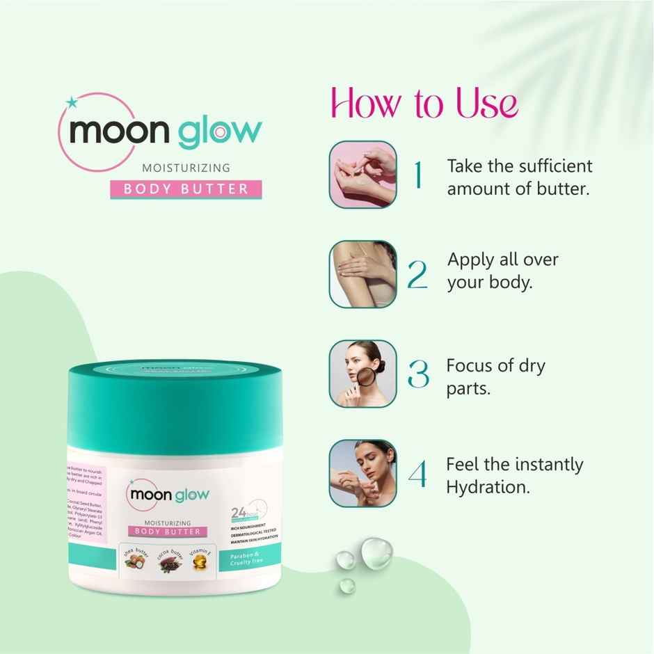 Moon Glow Body Butter Moisturisin | Fast Absorb & Locked Hydration