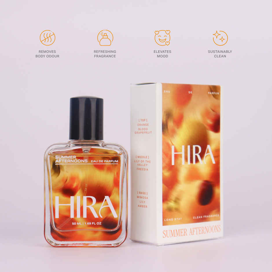 HIRA Summer Afternoons Eau De Parfum | Citrus & Floral Scent | Gift for Him & Her