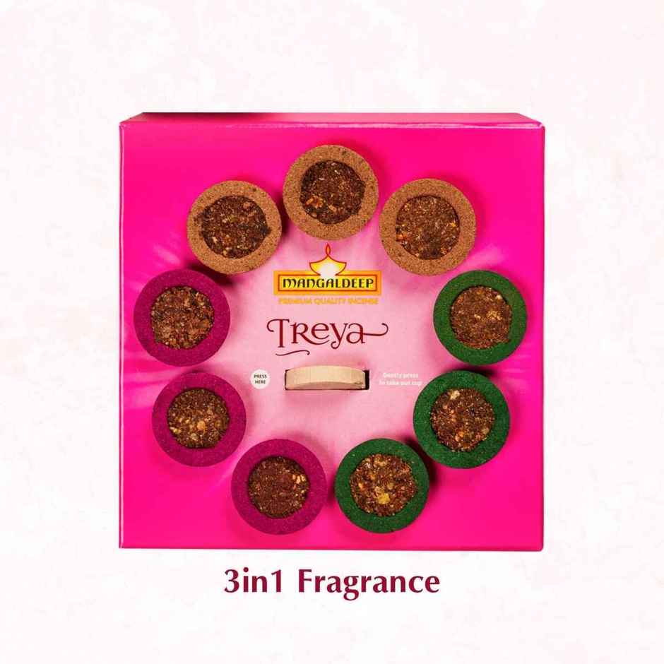 Treya 3 In 1 Sambrani Cups | Mangaldeep