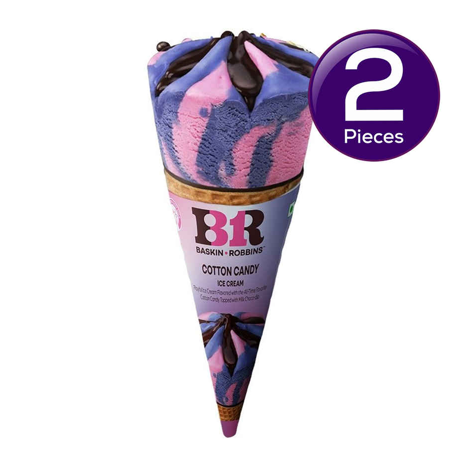 Baskin Robbins Cotton Candy Ice Cream Cone Combo