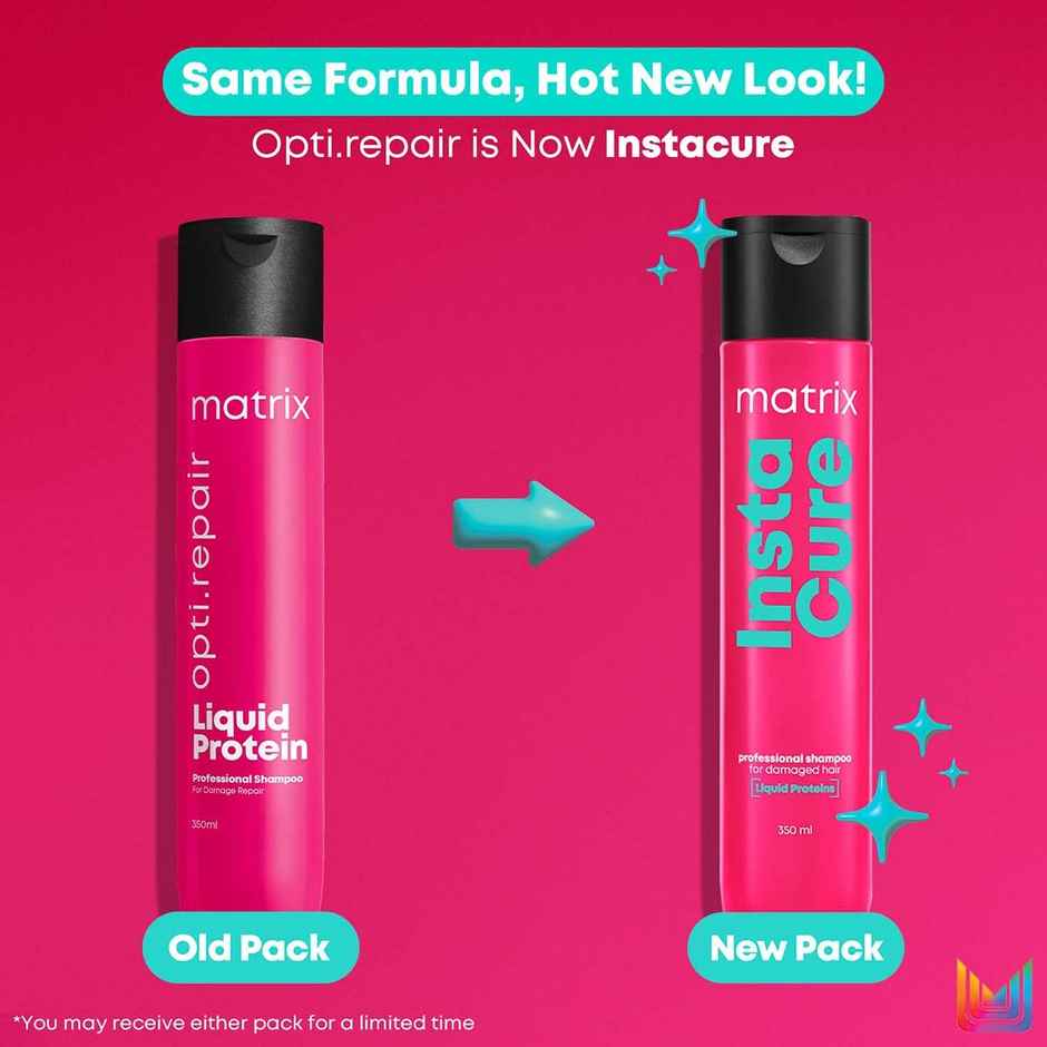 Matrix InstaCure Liquid Protein Shampoo for Damaged Hair | Reduce Split Ends, Breakage, Paraben Free