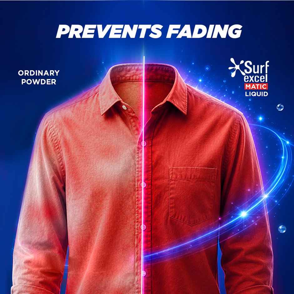 Surf Excel Matic Top Load Detergent Liquid Refill | Tough Dried Stain Removal (1g) & Vanish Liquid Stain Remover & Detergent Booster For Clothes (1g) Combo