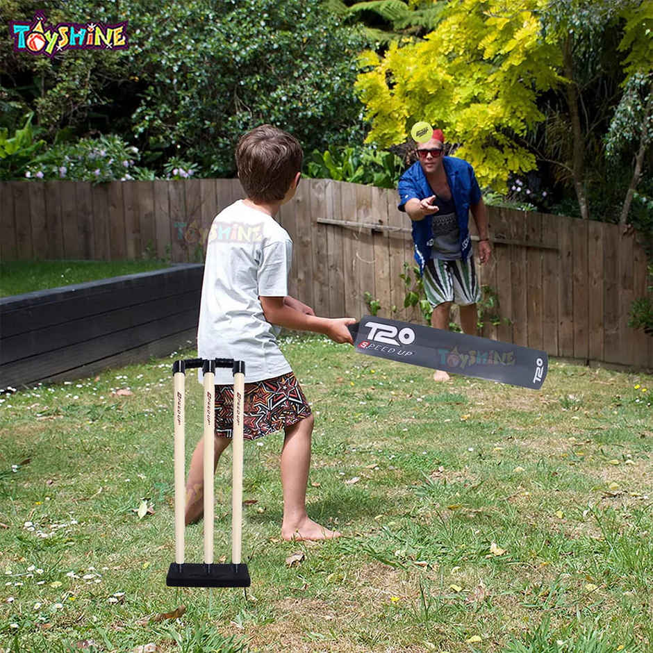 Toyshine T-20 Cricket Kit with Bat | 4 | Blue