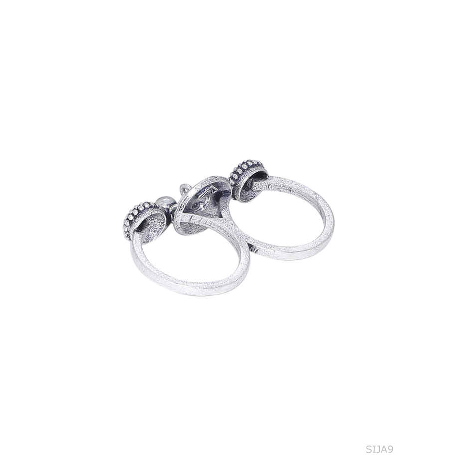 Voylla Taal Mridang Two-Finger Statement Ring