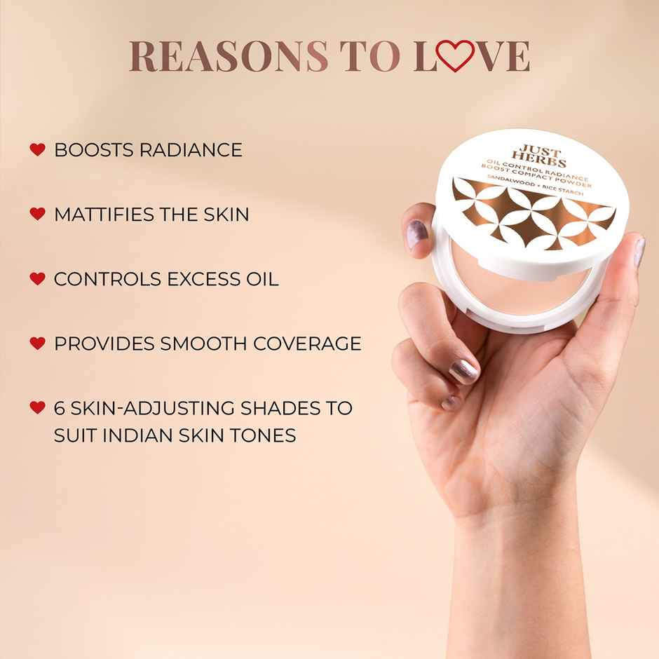 Just Herbs Compact Powder | Ivory | Mattifies The Skin