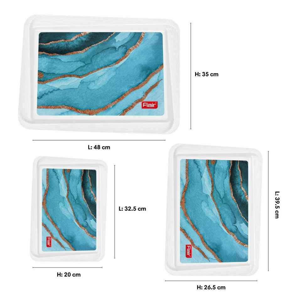 FLAIR Regal Serving Tray Set | White