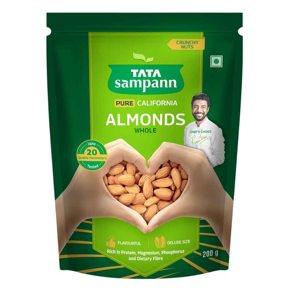 Tata Sampann Totally Pure California Almonds/Badam Giri | Whole Premium Quality
