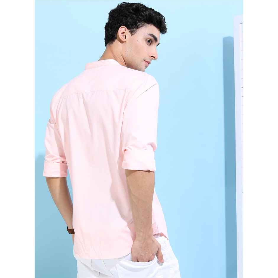 Ketch Men Solid Slim Fit Casual Shirt | Pink | S