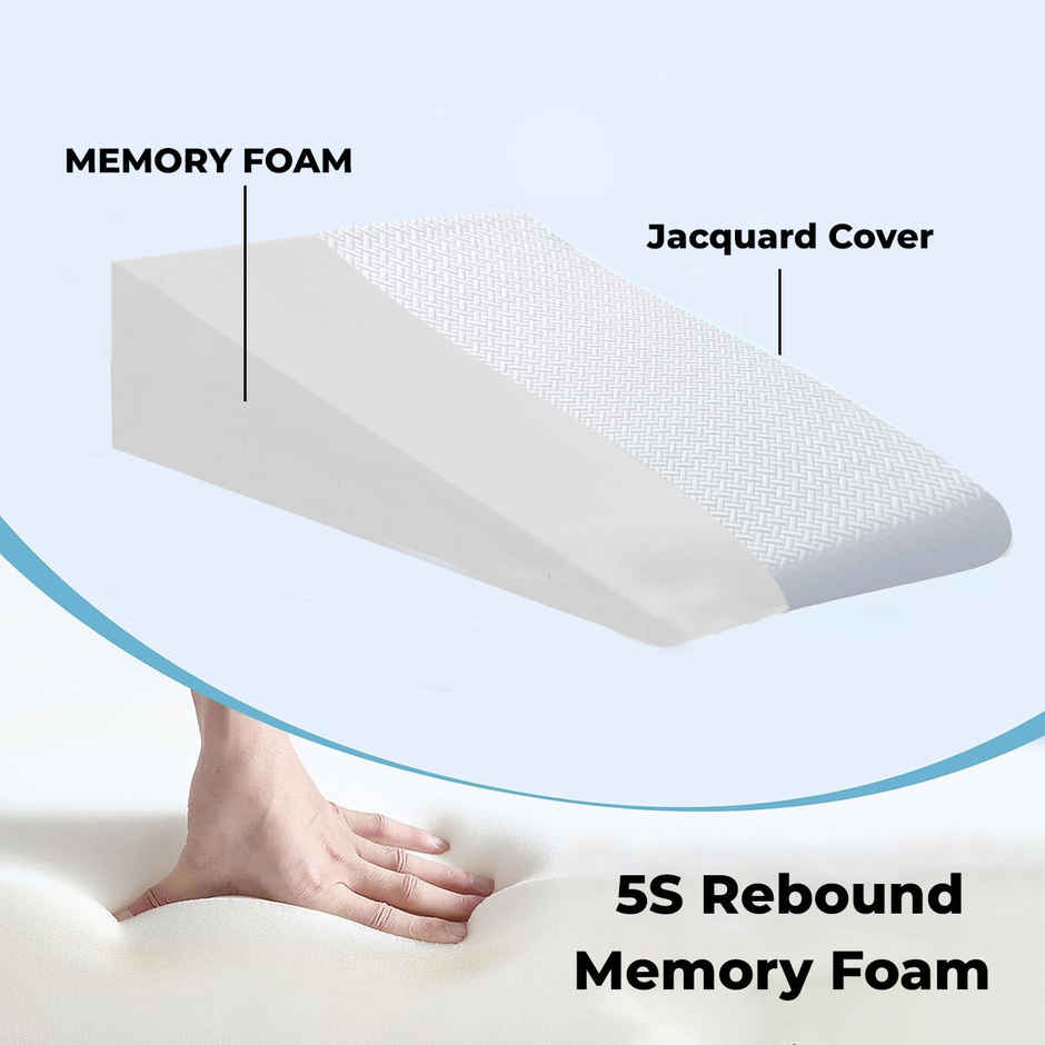 Trajectory Wedge Pillow | Memory Foam | Orthopedic Wedge Cushion For Back Support - Assorted