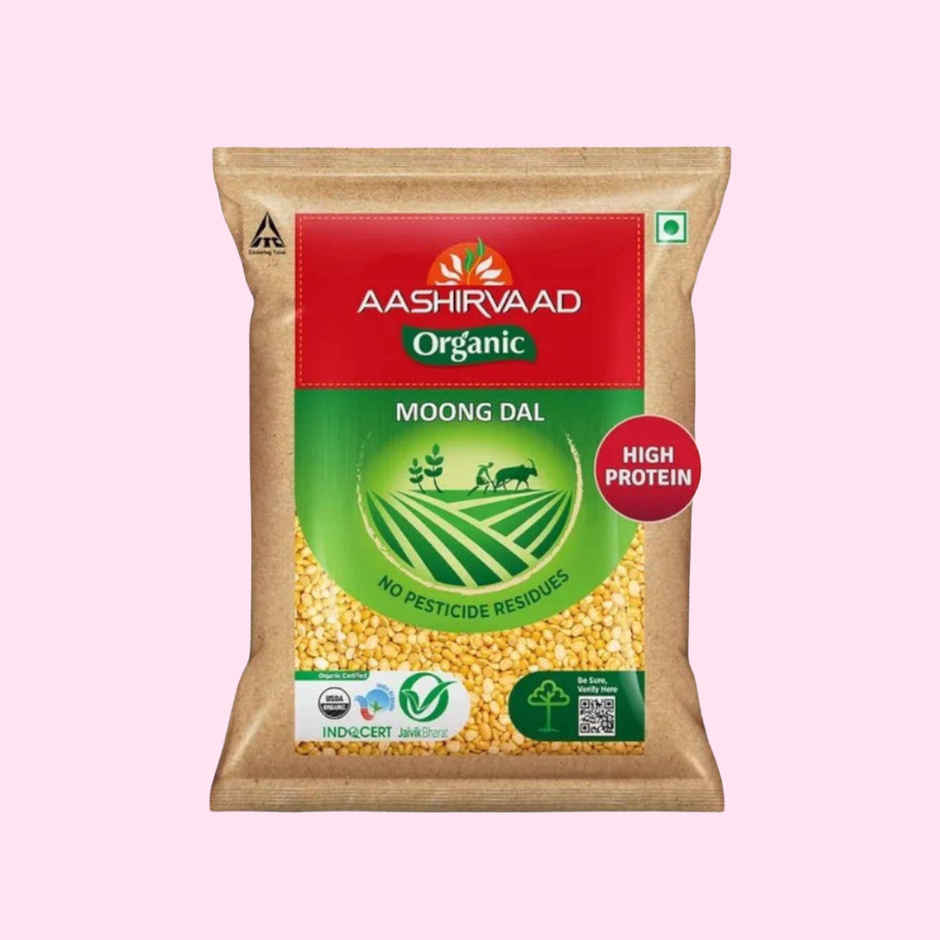 Aashirvaad Organic Moong Dal | Split | Dhuli | Rich In Protein