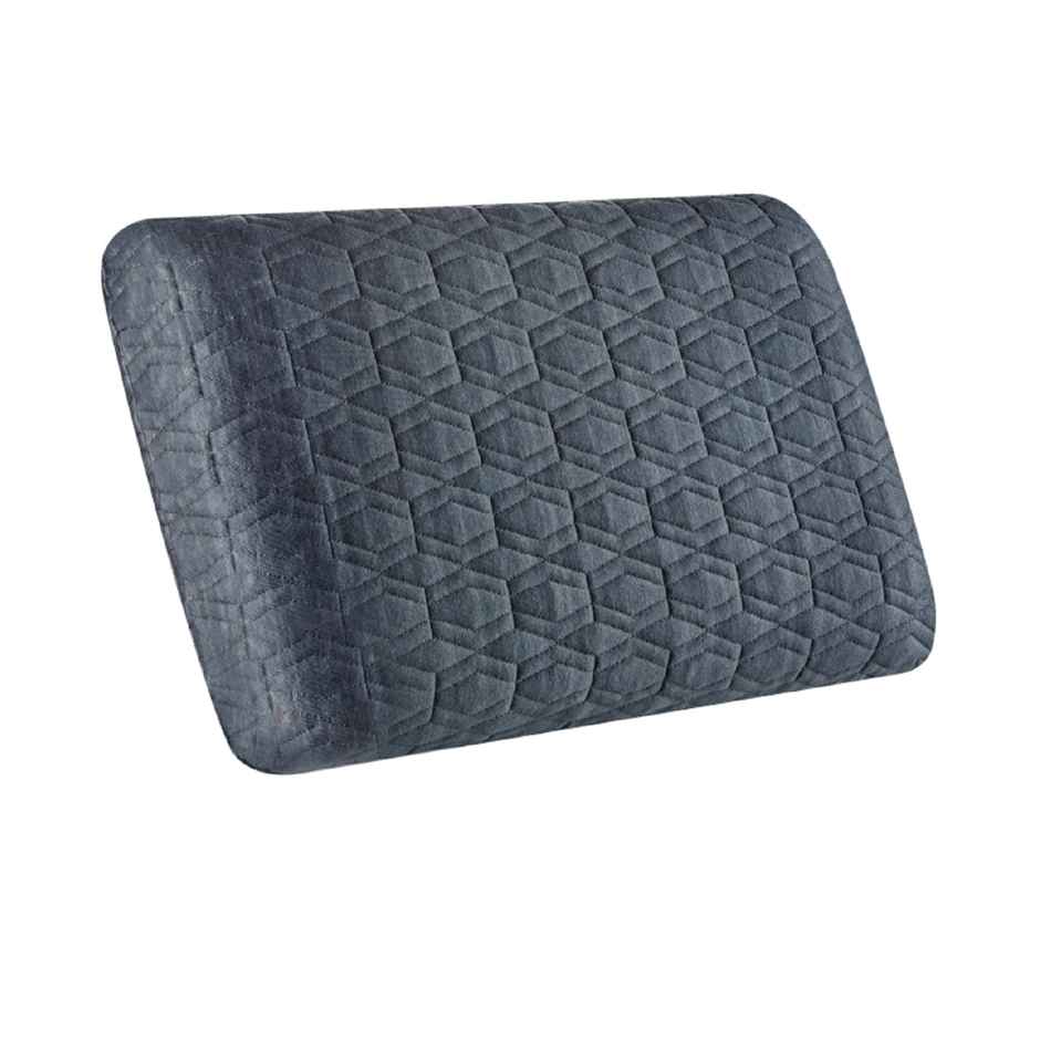The White Willow Orthopedic Memory Foam Pillow | Medium Firm | King Size - 24 x 16 x 4 Inch - Grey