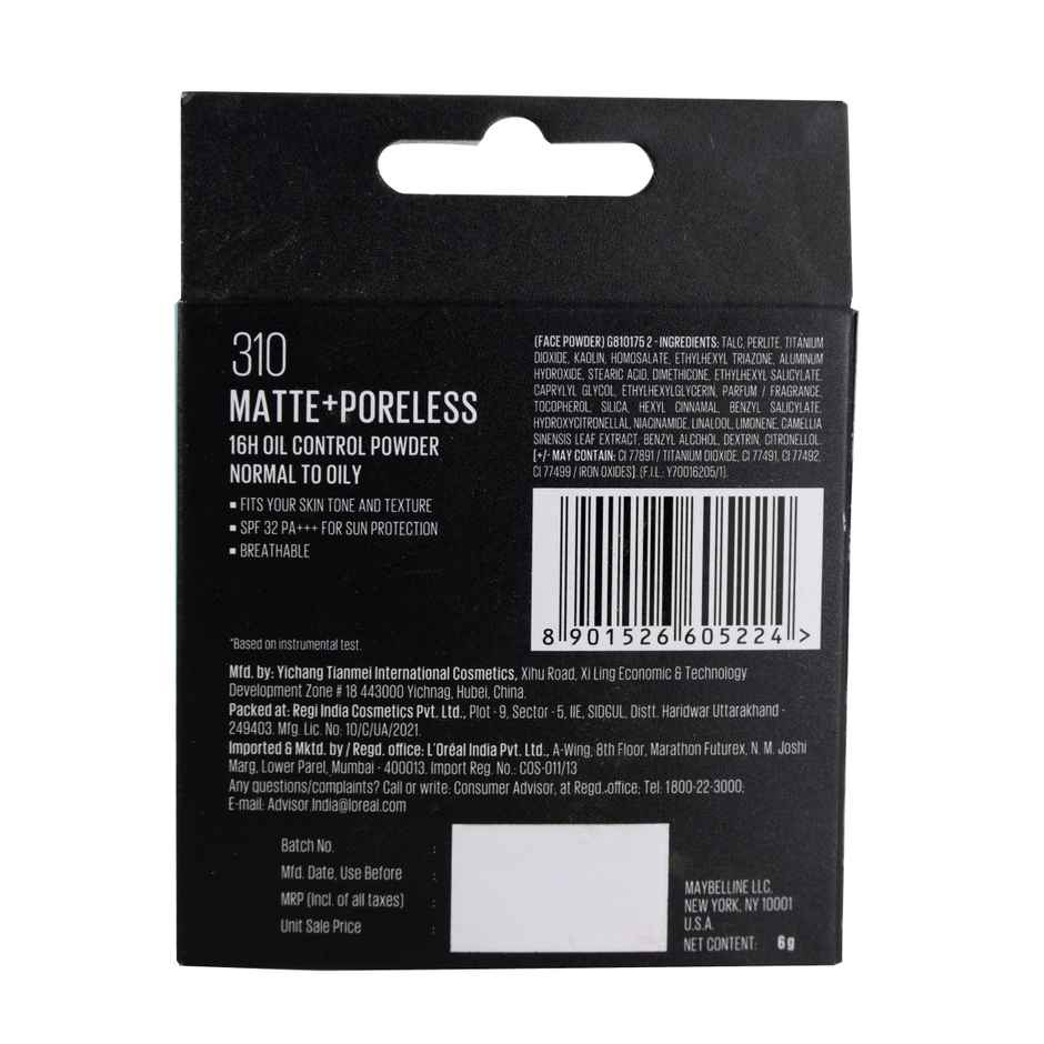 Maybelline New York Fit Me Matte + Poreless Compact Powder With Spf 32 | 310 Sun Beige