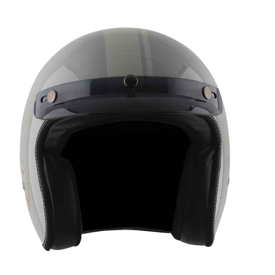 Axor Retro Jet Euro Globe Isi Ece And Dot Certified Open Face Helmet - Cool Grey Helmet - M