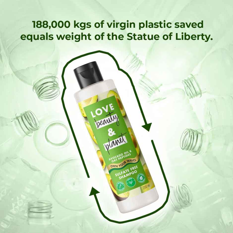 Love Beauty & Planet Avocado Oil & Peptide Shampoo for wavy hair