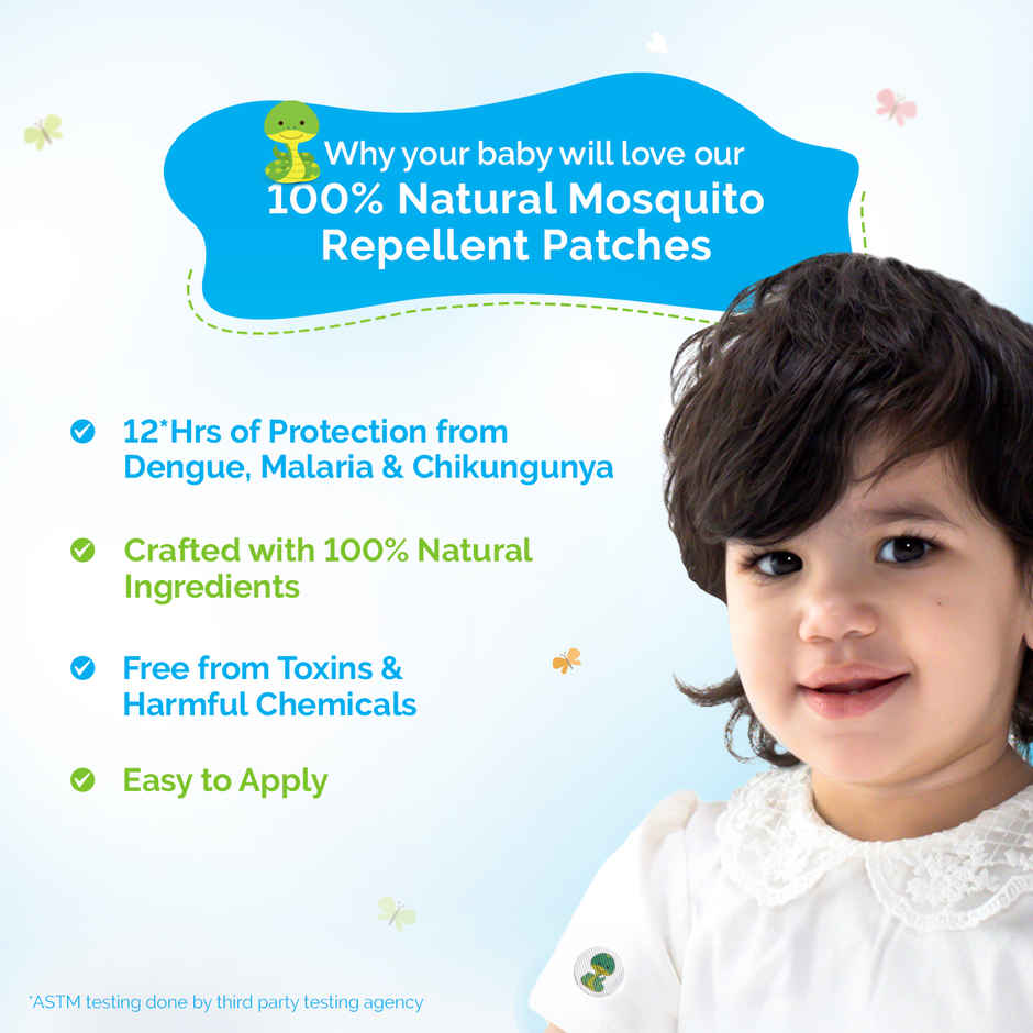 Mamaearth Baby 100% Natural Mosquito Repellent Patches