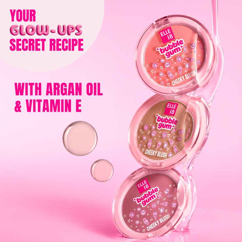 Elle 18 Bubblegum Blush | Pink | Matte Finish | High Pigment | Buildable Coverage