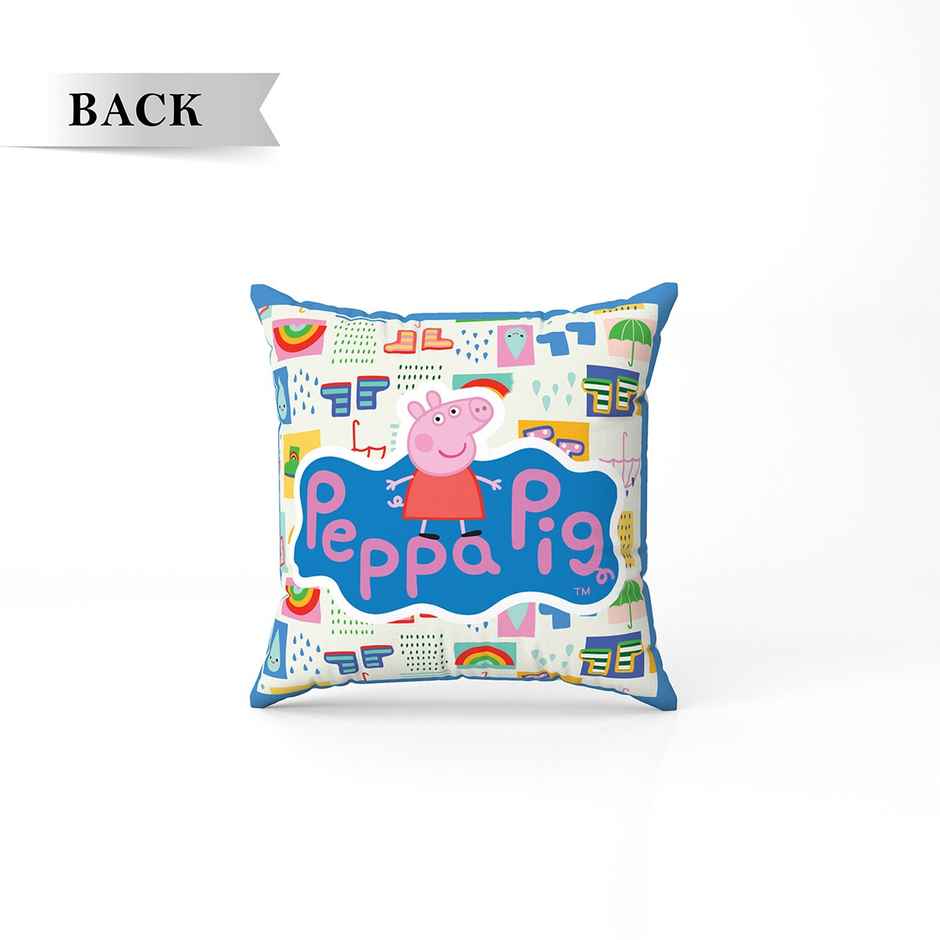 Sassoon Peppa Pig Reversible Printed Cushion Cover | Blue