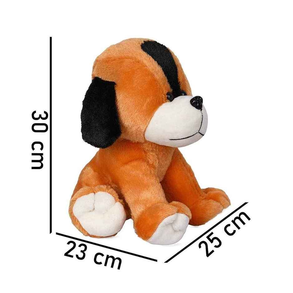 DearJoy Angry Dog Soft Toy - Brown, 32 cm