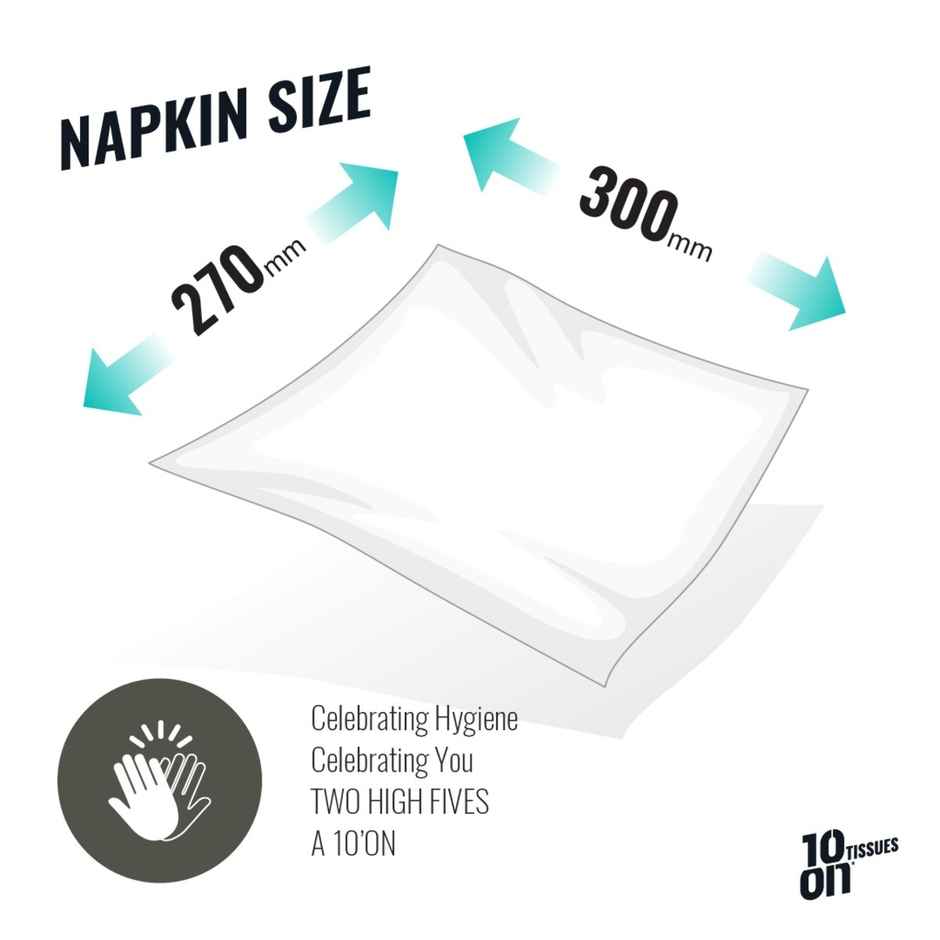 10'ON Lite Soft Tissue Napkins | 100 Pulls