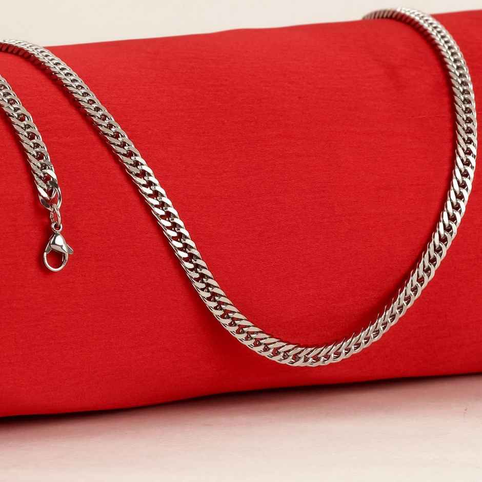 Fashion Frill Men's Interlink Chain Silver 20 Inches