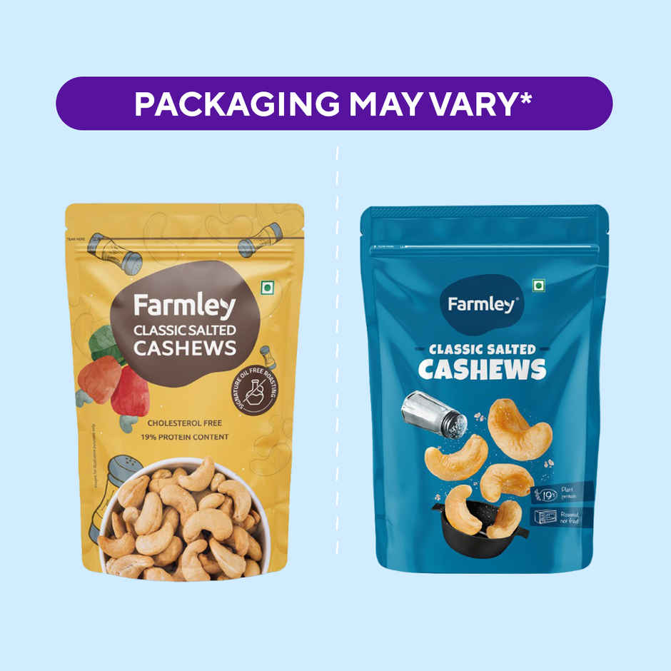 Farmley Classic Salted Roasted Cashews-Kaju | Rich In Protein Crunchy And Delicious