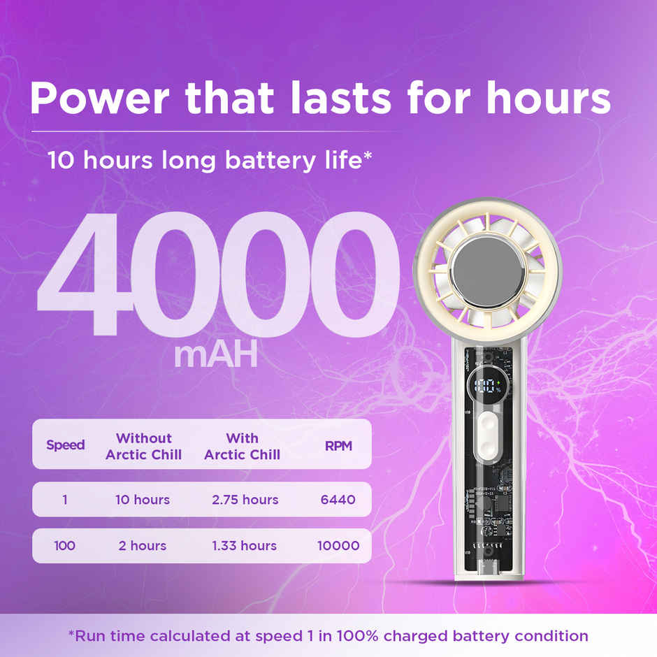 EcoLink Pocket Pal Handheld Fan (Beige) | USB Rechargeable