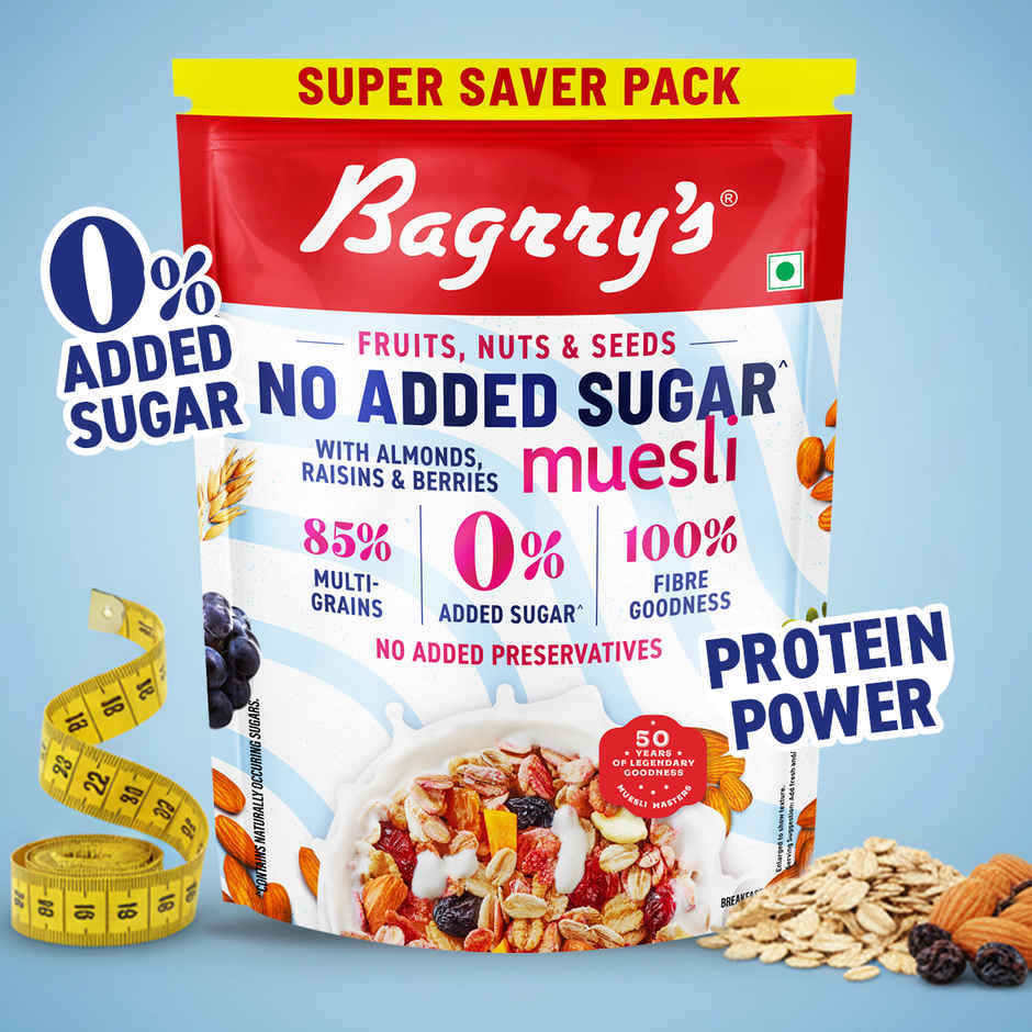 Bagrry'S No Added Sugar Muesli Fruits Nuts And Seeds
