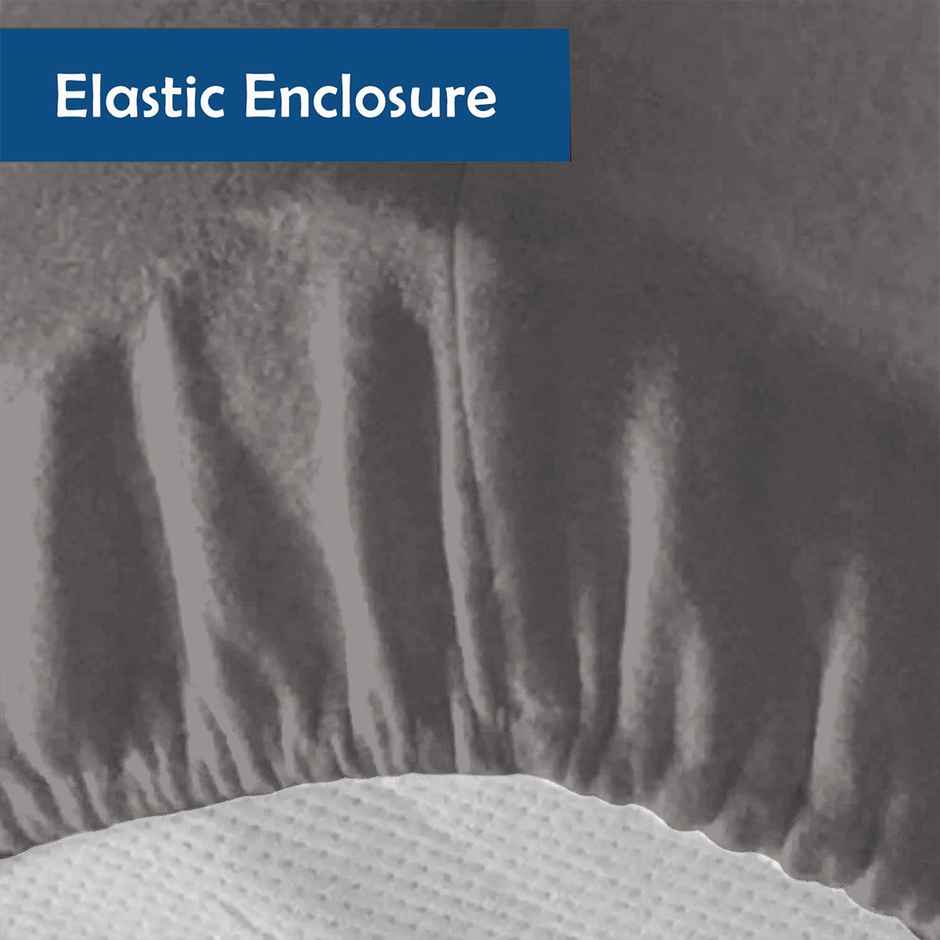 Sassoon Super King Size Bed Mattress Protector | 6.5 x 6.5 Feet | Grey