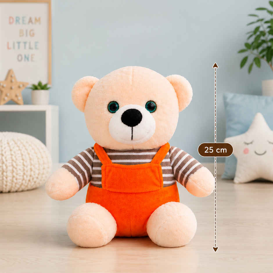 ToyTales PB Teddy Bear Soft Toy | Plushie Stuffed Animal Toys | Birthday Gift for Kids | 25cm