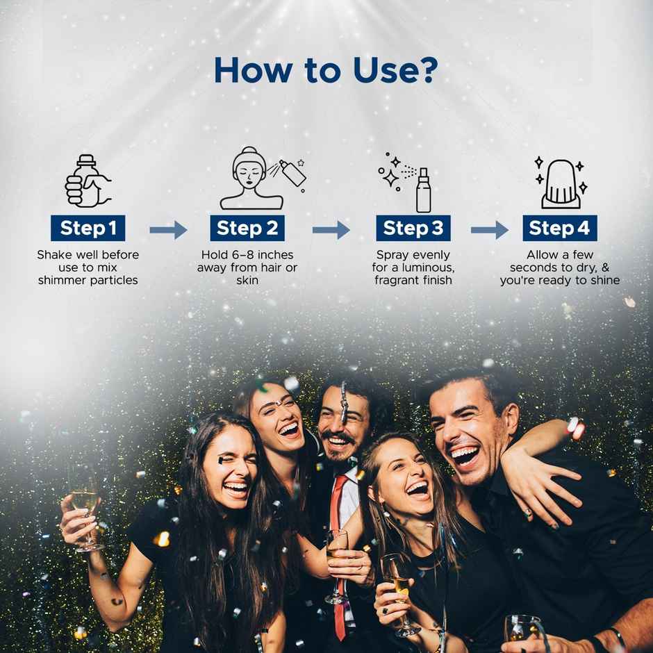 Puresense Silver Star All Day Hair And Long Lasting Fragrance Shimmer Body Mist - For Women