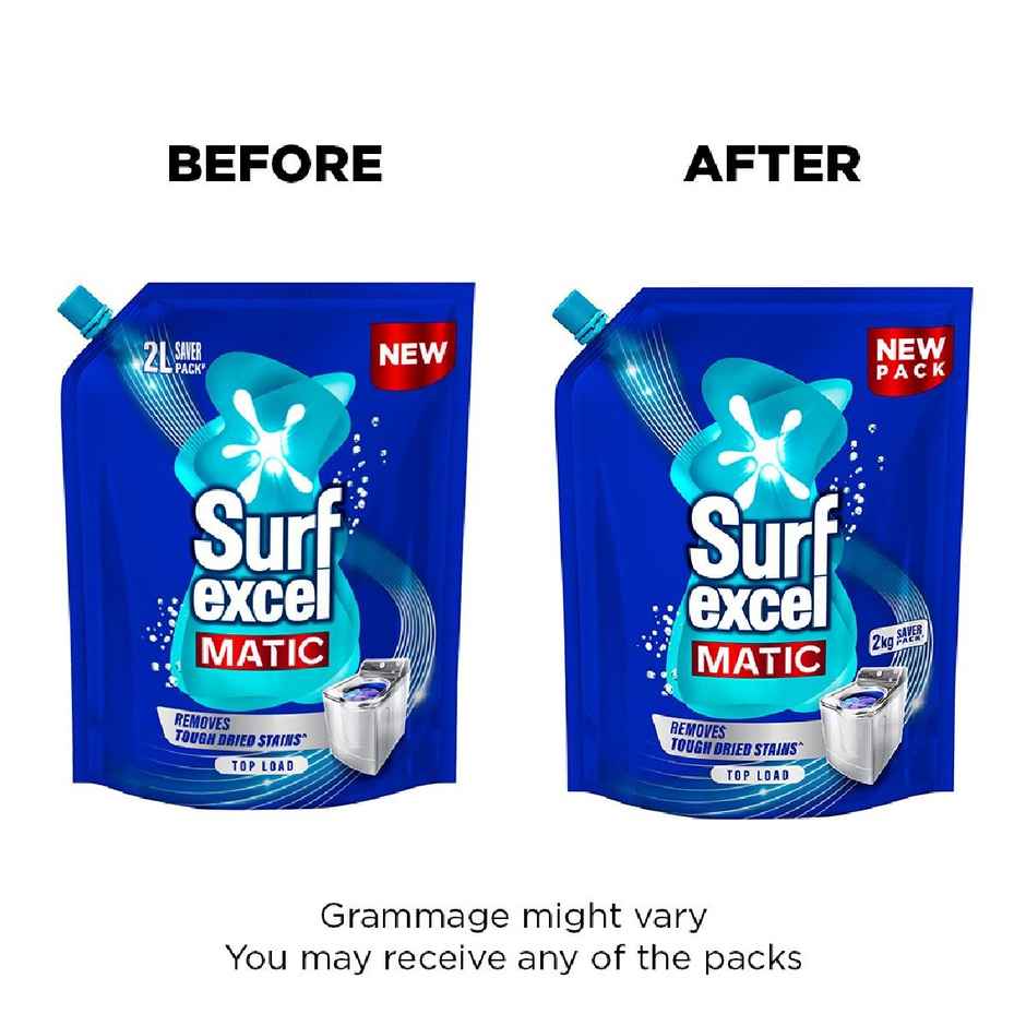 Surf Excel Matic Top Load Detergent Liquid Refill | Tough Dried Stain Removal (1g) & Vanish Liquid Stain Remover & Detergent Booster For Clothes (1g) Combo