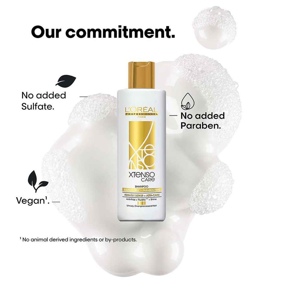L'Oreal Professionnel Xtenso Care Sulfate-Free Shampoo For Frizz-Free, Shiny & Manageable Hair