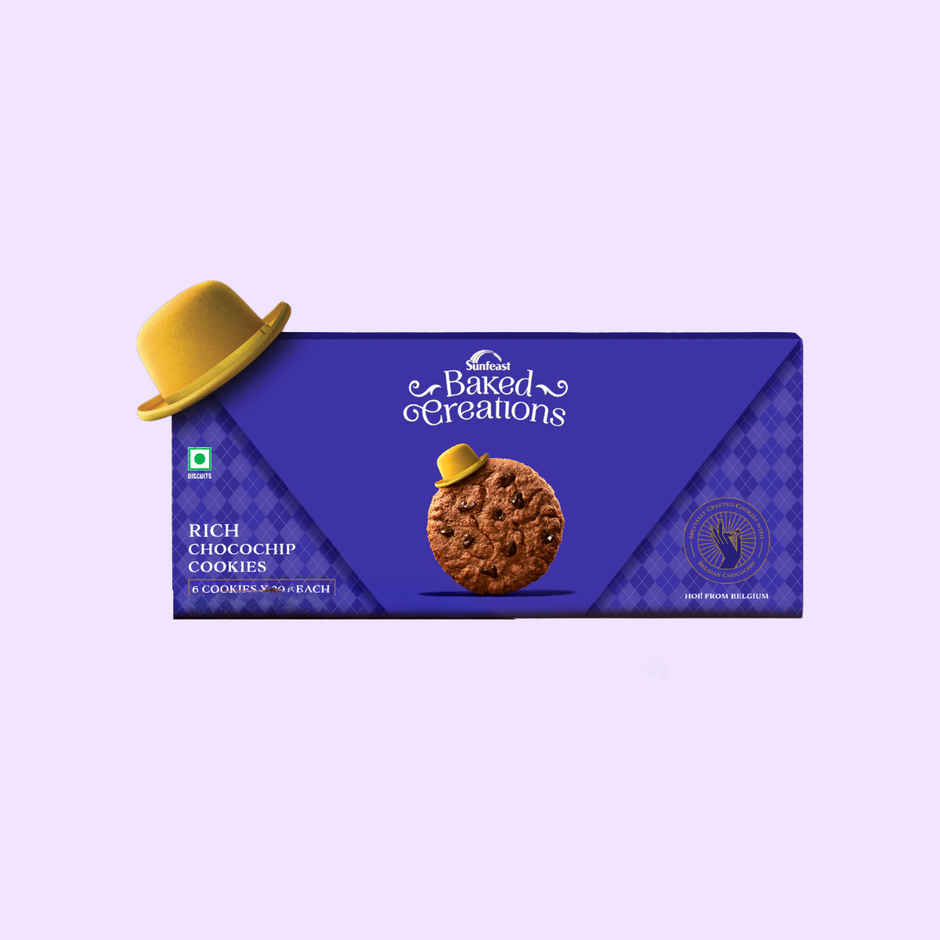 Rich Chocochip Cookies Crafted With Belgian Chocochips By Sunfeast Baked Creations