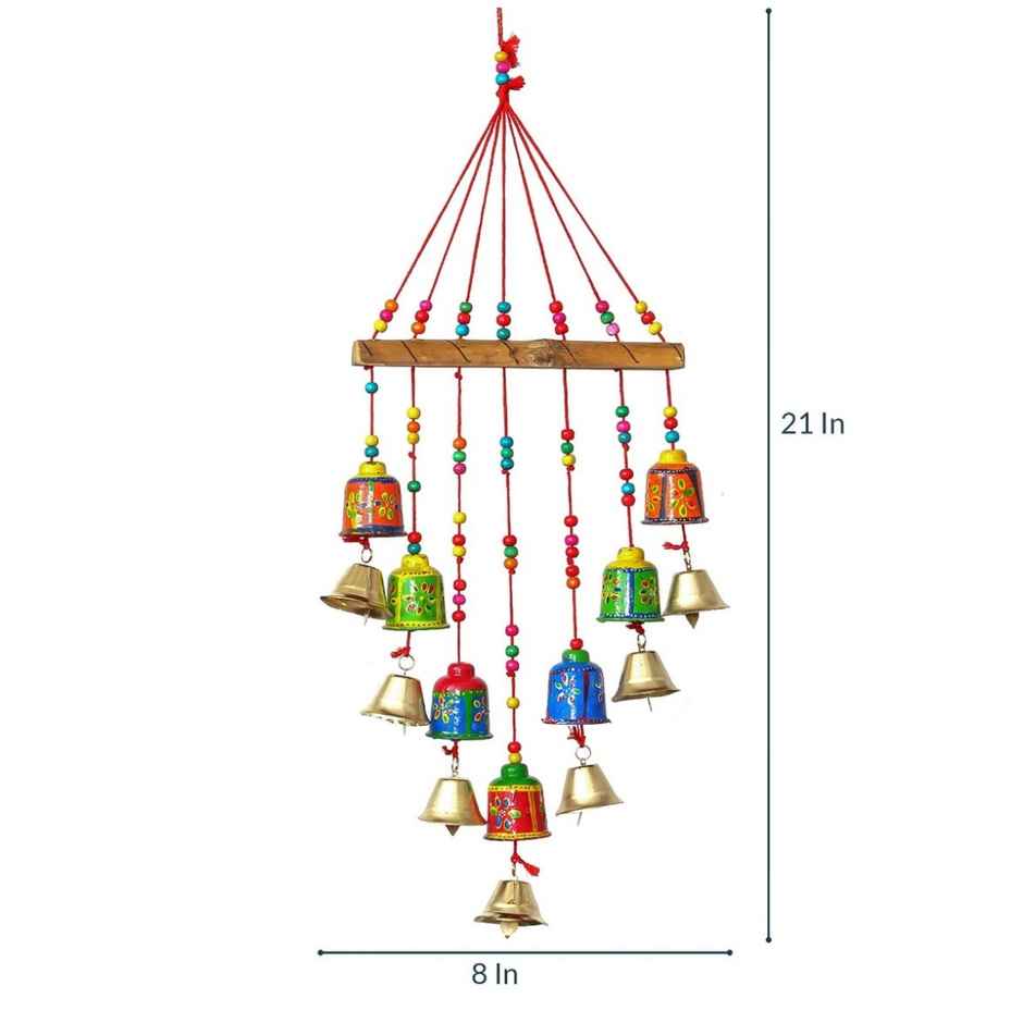 Casacraft by Pepperfry Multicolor Metal Handcrafted Decorative Hanging Bell