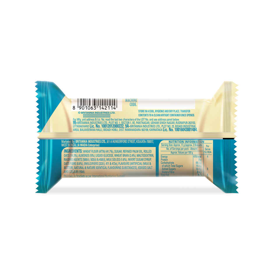 Britannia Nutrichoice Almond and Oats Milk Biscuits | Maida-free and Trans Fat-free