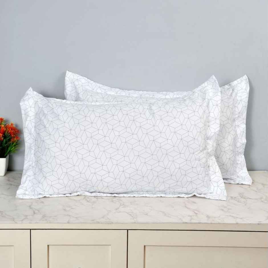 Florida Cotton King Size Bedsheet with 2 Pillow Covers for Double Bed, 240x270 Cm White