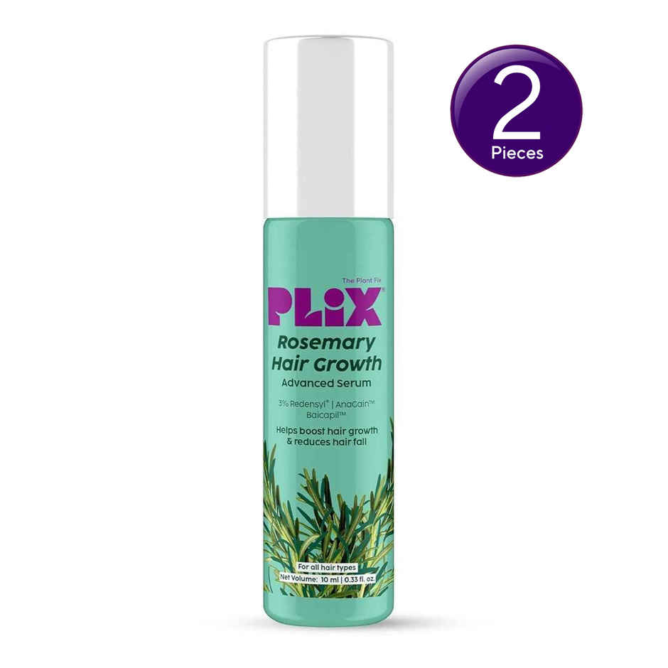 Plix The Plant Fix Rosemary Hair Growth Advanced Serum Roll-On | Prevents Hair Fall Combo
