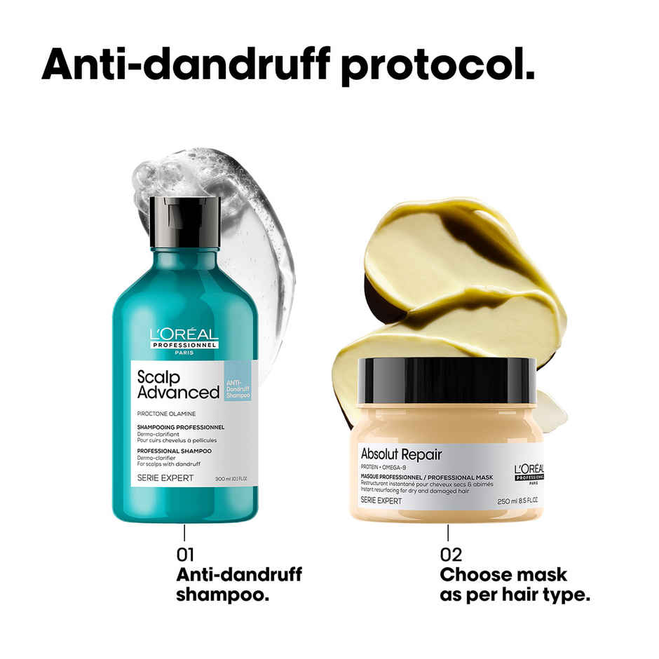 L'Oreal Professionnel Scalp Advanced Anti-Dandruff Dermo-Clarifier Shampoo Removes Dandruff