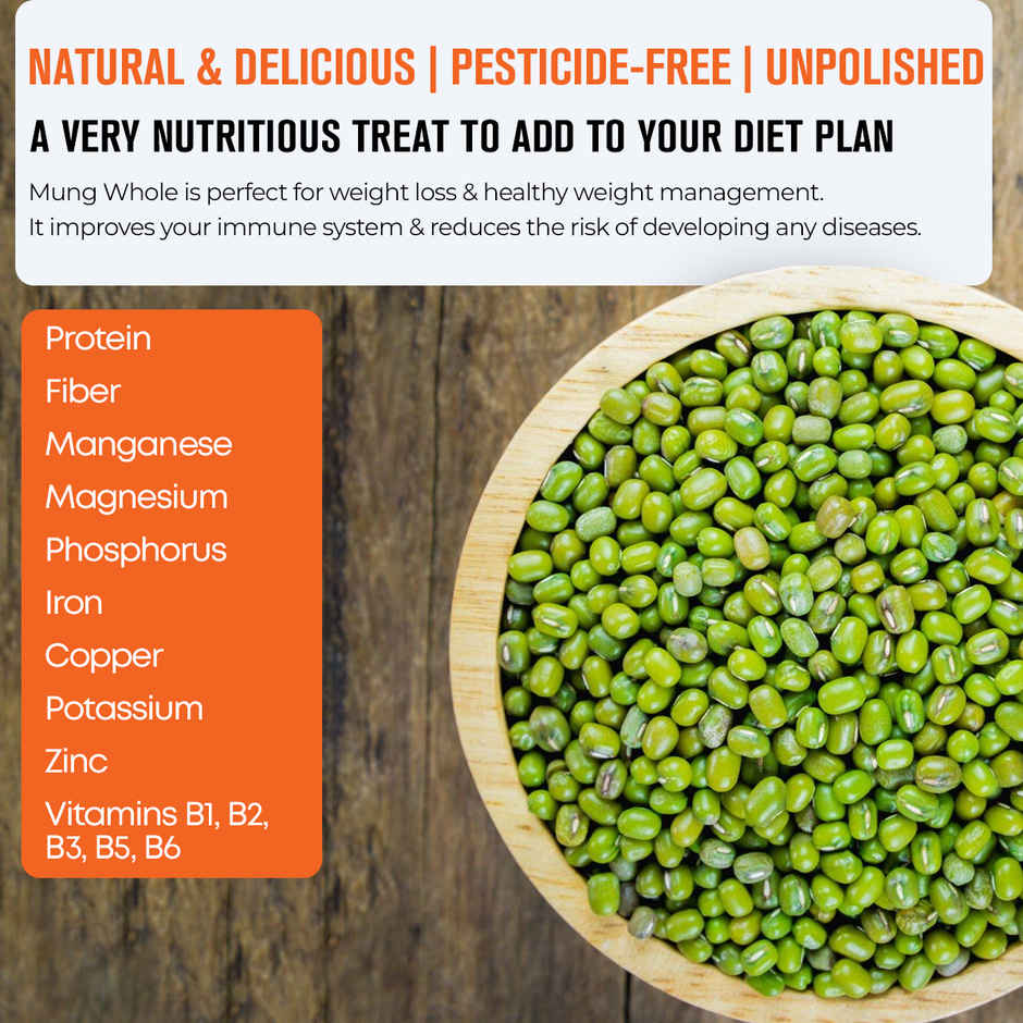 Safe Harvest Pesticide-Free Goodness Mung Whole | Vegan | Gluten Free