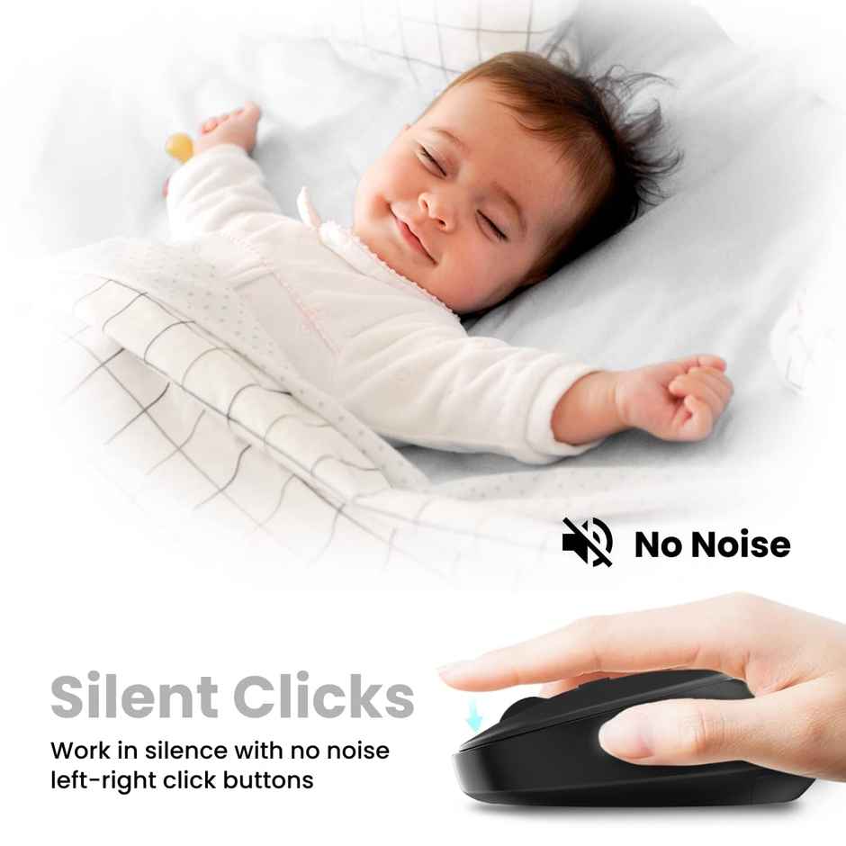 Portronics Wireless Optical Mouse Toad 27-Black