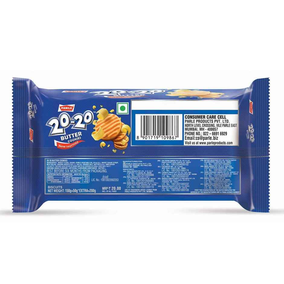 Parle 20-20 Butter Biscuits | Trans Fat-free Combo