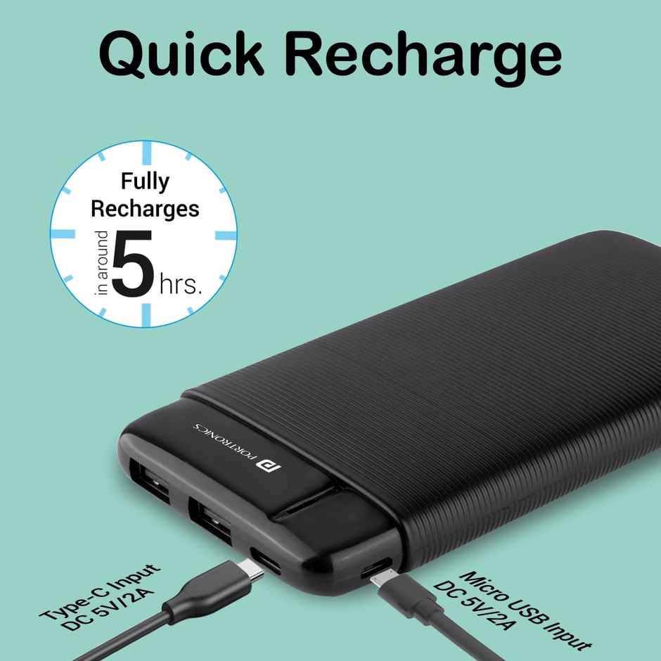 Portronics Power Pro 10000 mAh Power Bank With Dual Output