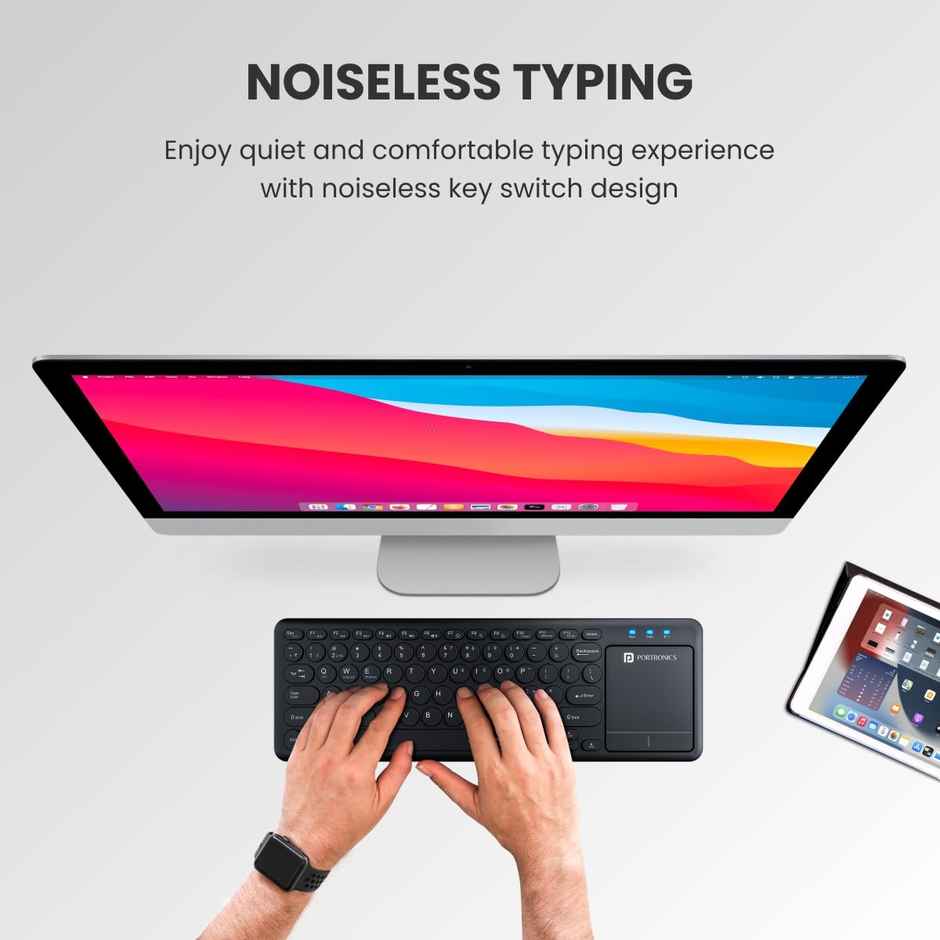 Portronics Bubble Pro Wireless Keyboard - 2.4 Ghz Dual Connectivity