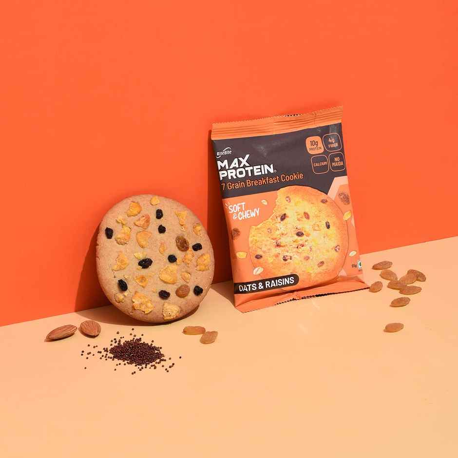 Ritebite Max Protein Cookie Oats & Raisins, No Maida Multigrain Premium Biscuit Cookies