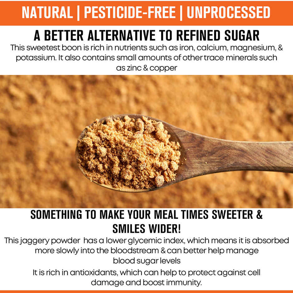 Safe Harvest Pesticide-Free Jaggery Powder